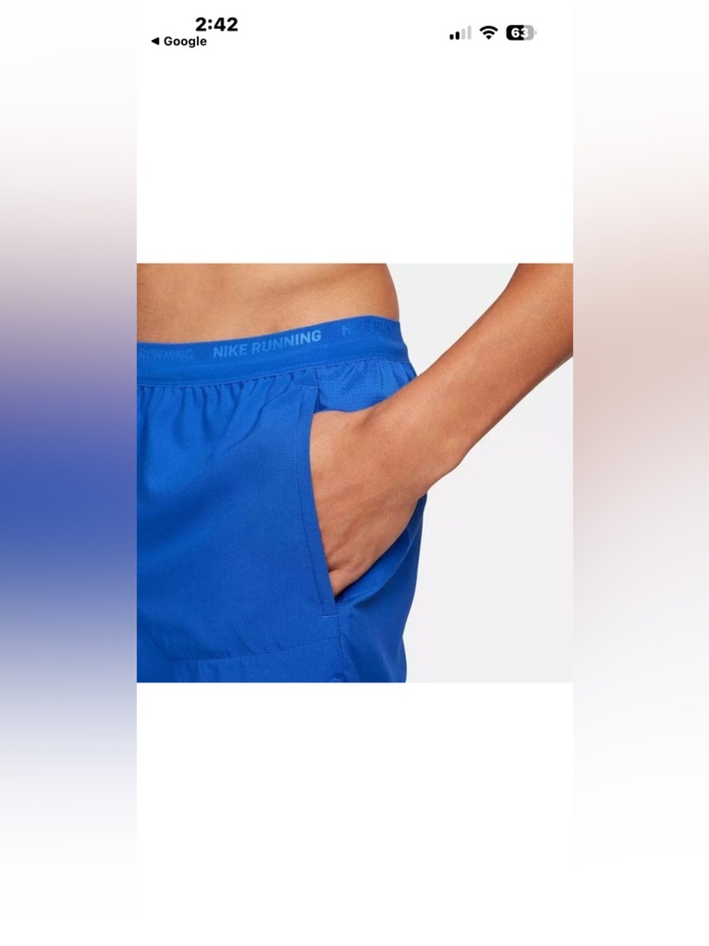 🆕 Nike Dri-FIT Stride Running Shorts 5” Men’s XL Blue Athletic Shorts NWT - Picture 2 of 5